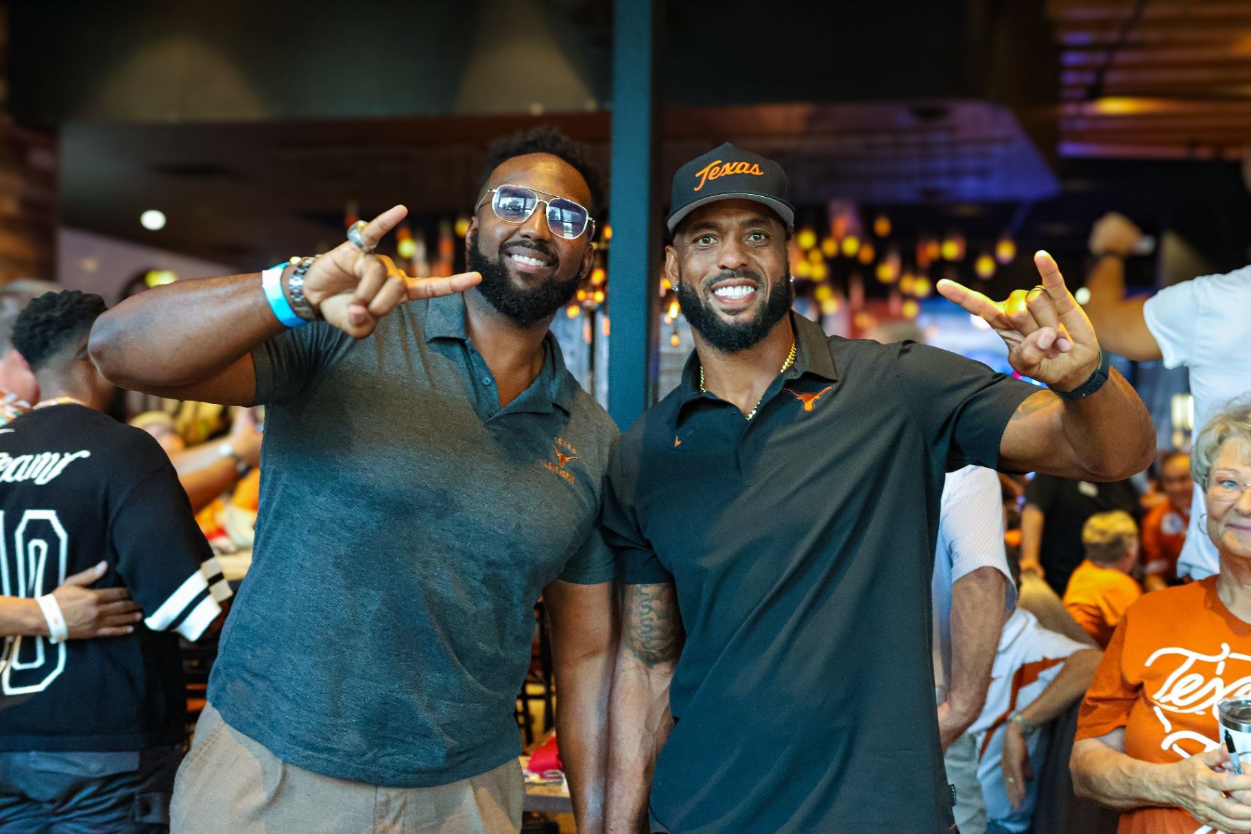 Tony Hills with Derrick Johnson at an event